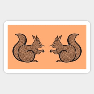 Squirrels in Love - cute forest animal design Sticker